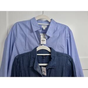 NWT! Lot of 2 Women’s J. Crew Button Up Shirts L Large